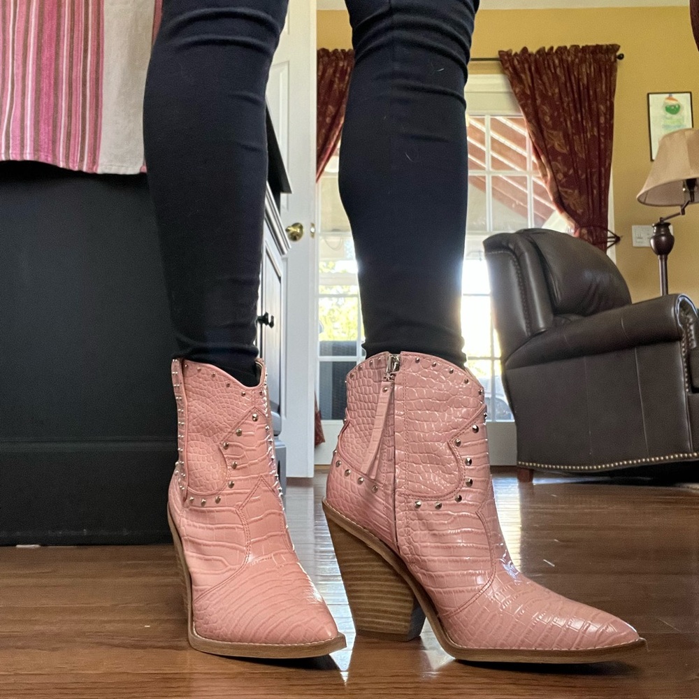 Sam Edelman Pink Ankle Boots